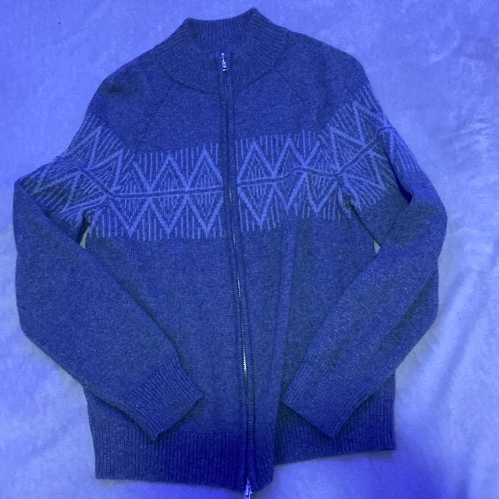 Goodfellow & Co. fully knit festive formal grey sweater adult small